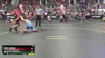 85 lbs Round 3 (4 Team) - Braxton Shaffer, Ida vs Tony Endres, Belding Black Knights