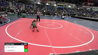 43 lbs Quarterfinal - Bramlee Garrison, Montrose Elite vs Jacob Cordova, SLV Elite