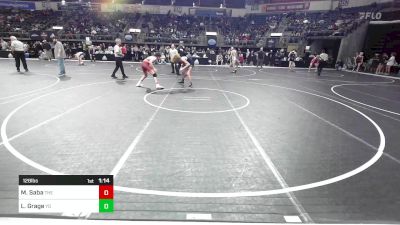 128 lbs Consi Of 8 #2 - Michael Saba, The Community vs Logan Grage, Young Guns (IL)