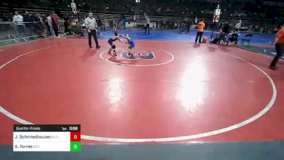 45 lbs Quarterfinal - Jarred Schmiedhauser, Butler vs Santino Torres, Red Nose