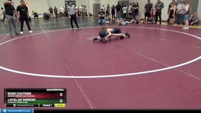 90 lbs Quarterfinal - Kash Cauthen, Gracin Wrestling School vs Locklan Wisdom, Chelsea Wrestling