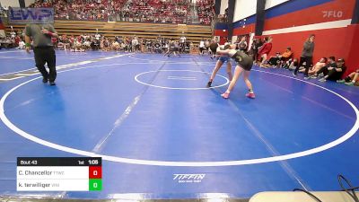 112 lbs Semifinal - Conner Chancellor, Team Tulsa Wrestling Club vs Kolten Terwilliger, Vinita Kids Wrestling