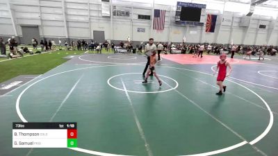 73 lbs Quarterfinal - Braden Thompson, Colorado Outlaws vs GeneGene Samuel, Pride WC