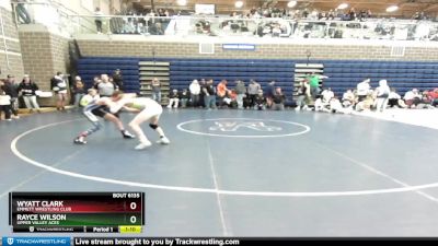 106 lbs Cons. Round 5 - Rayce Wilson, Upper Valley Aces vs Wyatt Clark, Emmett Wrestling Club