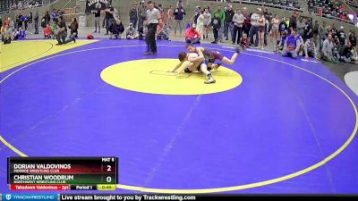 92 lbs Cons. Round 3 - Dorian Valdovinos, Monroe Wrestling Club vs Christian Woodrum, Northwest Wrestling Club