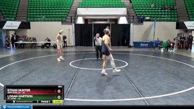 134 lbs Finals (2 Team) - Ethan Hunter, New Hope HS vs Logan Hartson, St James