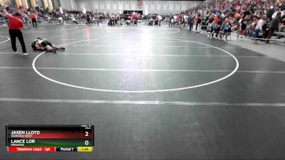 150 lbs Champ. Round 1 - Jaxen Lloyd, Oshkosh West vs Lance Lor, Menasha