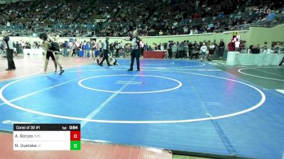 110 lbs Consi Of 32 #1 - Angel Borjas, Clinton, Ok vs Nate Uyetake, Lincoln Christian