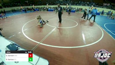 80 lbs Semifinal - Owen Sartain, Oklahoma Wrestling Academy vs Sawyer Dorton, Grove Takedown Club