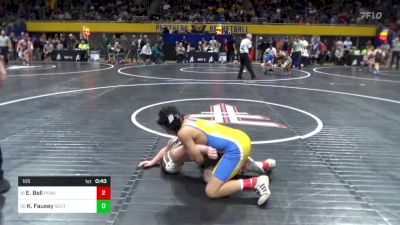 105 lbs Rd 5 - Consi Of 8 #2 - Elijah Bell, Penn Trafford vs Kingston Fausey, Southern Columbia