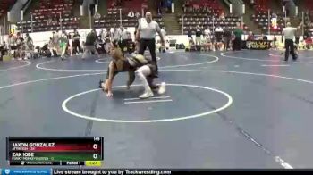 145 lbs Round 1 (6 Team) - Jaxon Gonzalez, Attrition vs Zak Iobe, Funky Monkeys Green