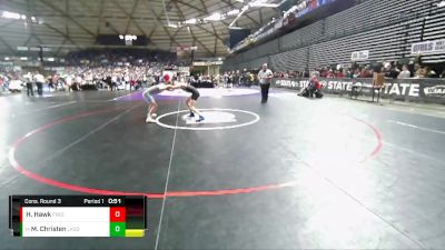 1A 126 lbs Cons. Round 3 - Myles Christen, Lakeside (Nine Mile Falls) vs Hunter Hawk, Freeman