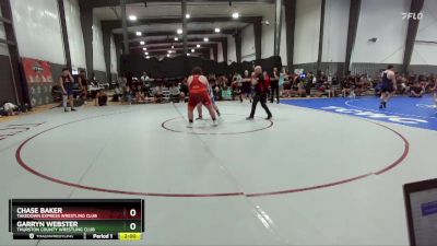 285 lbs Quarterfinal - Garryn Webster, Thurston County Wrestling Club vs Chase Baker, Takedown Express Wrestling Club