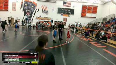 49-53 lbs Quarterfinal - Owen Frazier, Greybull Basin Athletic Club vs Jordan Winter, Powell Wrestling Club