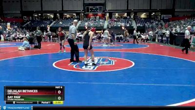 110 lbs Semifinal - Delialah Betances, Lee County vs Say Paw, Stone Mountain