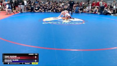 150 lbs Cons. Round 1 - Tony Guizar, Ono Kine Wrestling Club vs Keagan Olson, Washington