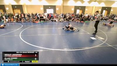 64 lbs Quarterfinal - Wesley Andersen, Bear River Wrestling Club vs Elijah Gomez, West Jordan