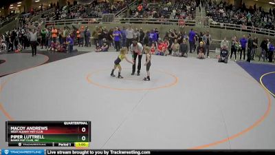 43 lbs Quarterfinal - Piper Luttrell, Banks Mat Club, Inc vs Macoy Andrews, West Albany Mat Club