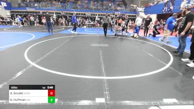 55 lbs Semifinal - Aubrey Snyder, Dark Cloud Wrestling Club vs Gauge Huffman, Vinita Kids Wrestling