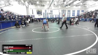 140 lbs Cons. Round 4 - Jules Sitani, La Habra vs Alyvia Jeha, Canyon