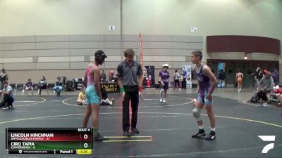 117 lbs Quarterfinals (8 Team) - Ciro Tapia, Copperheads vs Lincoln Hinchman, Untouchables Purple