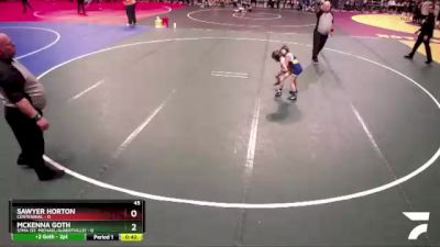 45 lbs Placement (4 Team) - McKenna Goth, STMA (St. Michael/Albertville) vs Sawyer Horton, Centennial