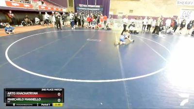 74 lbs 2nd Place Match - Arto Khachatryan, CA vs Marcarlo Mannello, NY