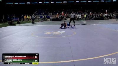 D3-113 lbs Cons. Round 2 - Phoenix Espinoza, Negaunee HS vs Emmanuel Hernandez, Kent City HS