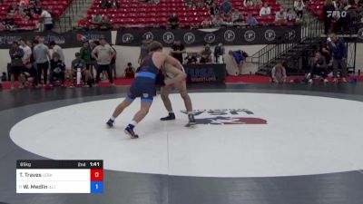 65 kg Cons Semis - Tyler Traves, Legacy Dragons Wrestling vs Wyatt Medlin, Illinois Regional Training Center/Illini WC