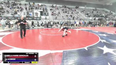 53 lbs Quarterfinal - Isabella Marie Gonzales, CA vs Tai McBride, WY