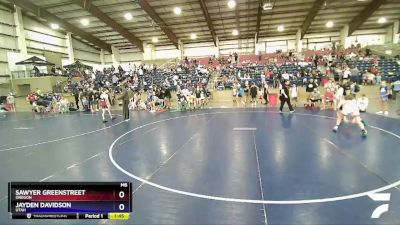 101 lbs Champ. Round 1 - Sawyer Greenstreet, Oregon vs Jayden Davidson, Utah