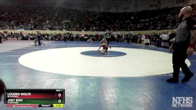 3A-113 lbs Quarterfinal - Louden Wolfe, Blackwell vs Joey Bish, Mannford