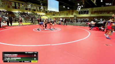 114 lbs 3rd Place Match - Tyler VanBebber, 951 Wrestling Club vs Thomas Zubia, Peterson Grapplers