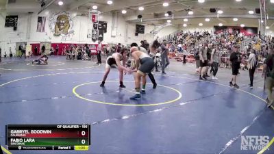 195 lbs Cons. Round 2 - Fabio Lara, San Dimas vs Gabryel Goodwin, Calabasas