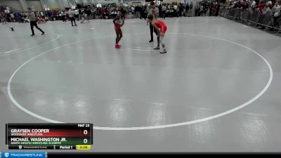 120 lbs Cons. Round 4 - Michael Washington Jr., North DeSoto Wrestling Academy vs Graysen Cooper, Woodshed Wrestling