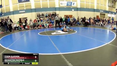 49 lbs Placement - Remington Mayfield, Franklin Wrestling Club vs Tyson Slaymon, Roncalli Wrestling Foundation