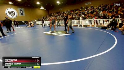 190 lbs Semifinal - Enrique Segura, Redwood vs Kai Vasquez, Bakersfield