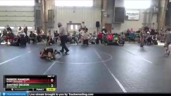 52 lbs Round 3 (8 Team) - Parker Mangum, NCWAY Crusaders vs Santino DeLeon, 84 Athletes