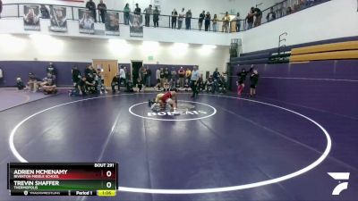 110 lbs Cons. Semi - Trevin Shaffer, Thermopolis vs Adrien McMenamy, Riverton Middle School