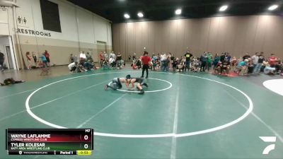 92 lbs Cons. Round 1 - Tyler Kolesar, Katy Area Wrestling Club vs Wayne LaFlamme, Cypress Wrestling Club