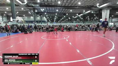 96 lbs Round 4 - Ben Briggs, Ocean Lakes Wrestling Club vs Dominik Sales, Guerrilla Wrestling Assoc.