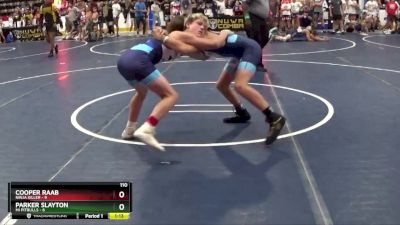 110 lbs Round 1 (4 Team) - Cooper Raab, Ninja Killer vs Parker Slayton, MI Pitbulls