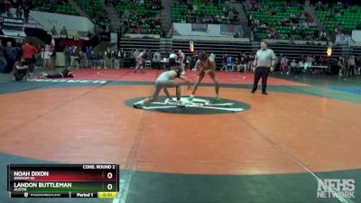 7A 132 lbs Cons. Round 2 - Noah Dixon, Grissom Hs vs Landon Buttleman, Austin