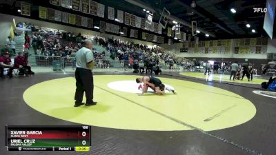 106 lbs Cons. Semi - Xavier Garcia, Clovis West vs Uriel Cruz, Paloma Valley