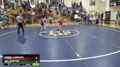 108 lbs Cons. Round 3 - Gabriel Carpenter, T. R. Miller vs Ben Ledbetter, Reeltown