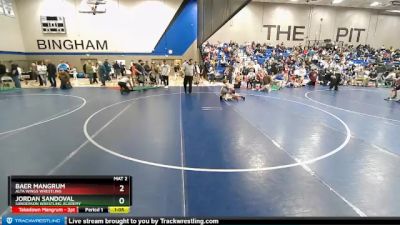 96 lbs Cons. Round 2 - Baer Mangrum, Alta Wings Wrestling vs Jordan Sandoval, Sanderson Wrestling Academy