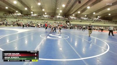 100 lbs Semifinal - Redek Roberts, Willard Youth Wrestling Club-AAA vs Karter Walker, Nixa Youth Wrestling-AAA 