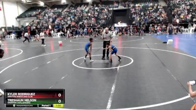 55 lbs Cons. Round 2 - Kyler Rodriguez, Shelton Wrestling Club vs Treshaun Nelson, Sherman Challengers