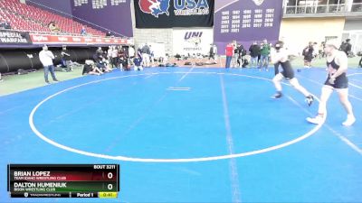 132 lbs Cons. Round 3 - Brian Lopez, Team Idaho Wrestling Club vs Dalton Humeniuk, Bison Wrestling Club