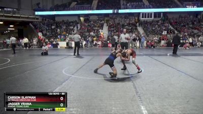 88 lbs Quarterfinal - Jagger Vrana, Kansas Young Guns vs Carson Slayman, OZ Trojan Wrestling Club